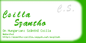 csilla szantho business card